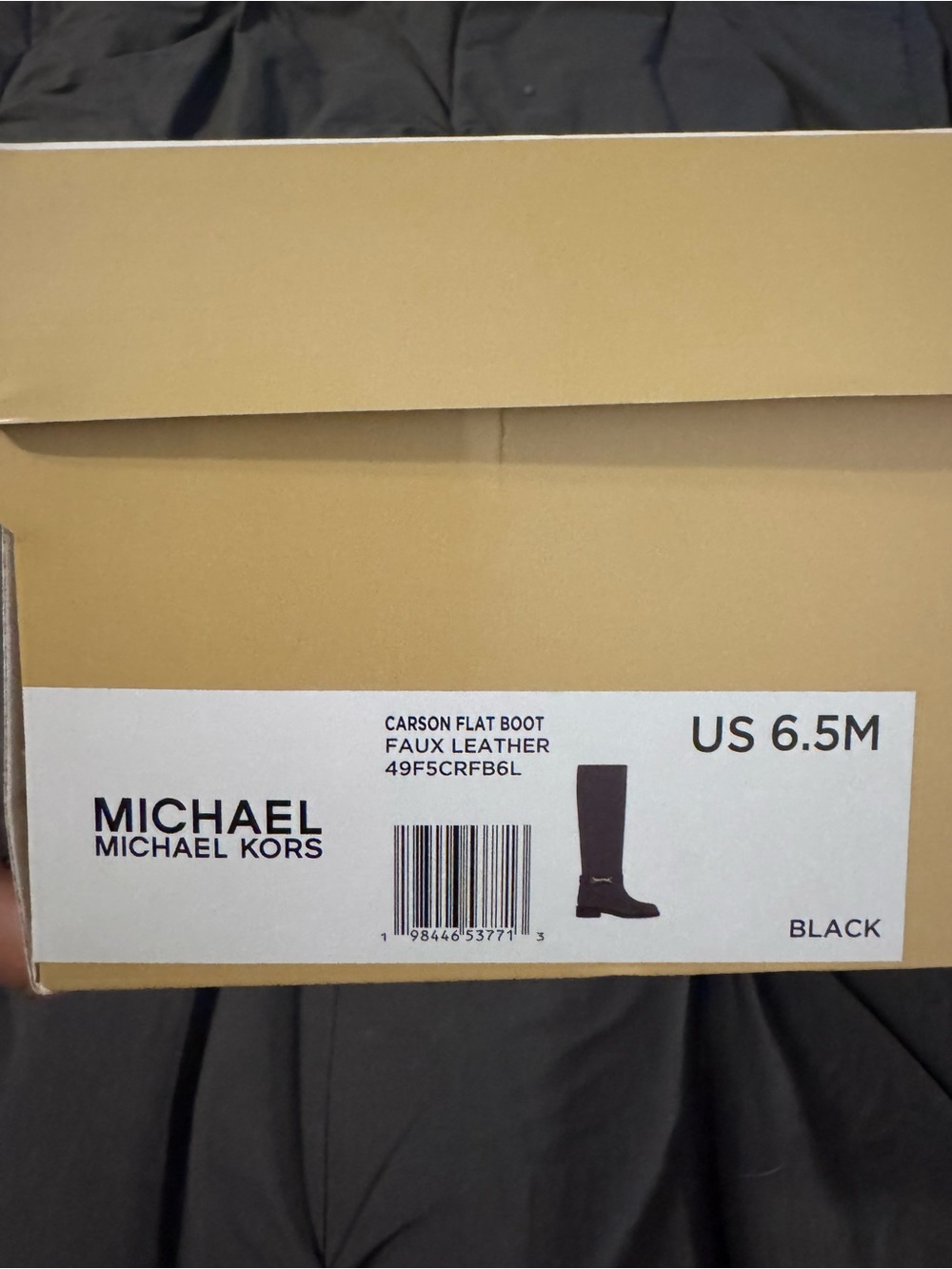 MICHAEL Michael Kors Black Carson Flat Knee Boot